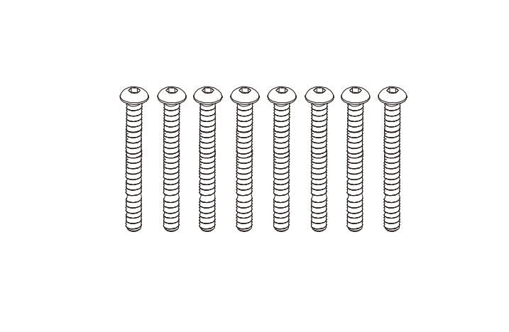 8PCS M3*30 Button Head Screw for Absima CR4.4 1/10