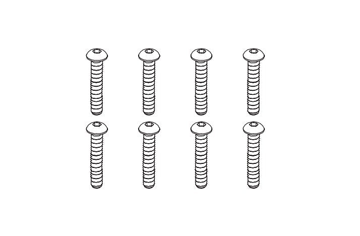 8PCS M2.5*12 Button Head Screw for Absima CR4.4 1/10
