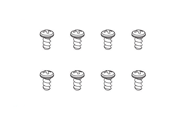8PCS ST2.5*4 Button Head Screw for Absima CR4.4 1/10