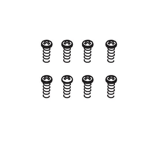 8PCS Button Head Screws ST2.5*8 for Absima CR4.4 1/10
