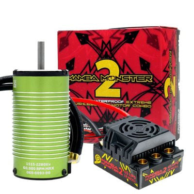 Castle Creations Mamba Monster 2 25V ESC + 1515-2200KV V2 Sensored Brushless Motor