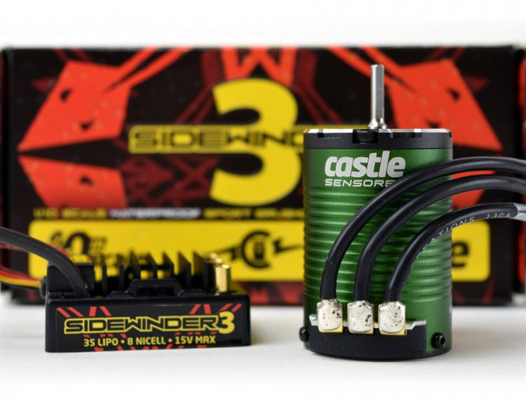 Castle Creations Sidewinder 3 ESC + 1406-5700KV sensorloser bürstenloser Motor