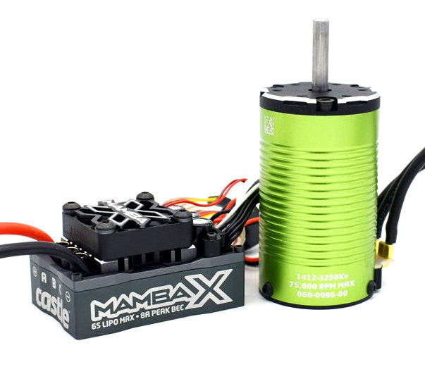 Castle Creations Mamba X SCT ESC + 1412-3200KV 5mm Sensored Brushless Motor