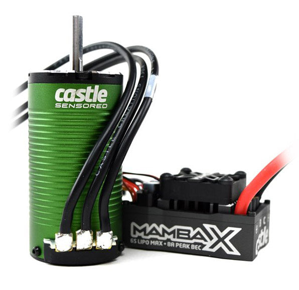 Castle Creations Mamba X ESC + 1512-1800KV sensorgesteuerter bürstenloser Motor