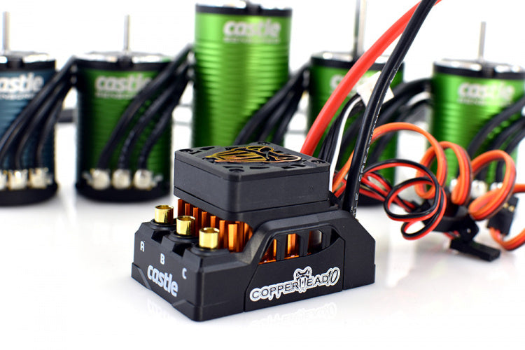 Castle Creations Copperhead 10 ESC + 1406-1900KV Sensored Brushless Motor