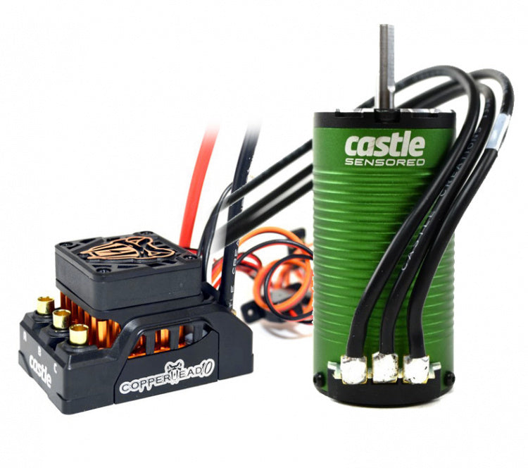 Castle Creations Copperhead 10 ESC & 1415-2400KV 5mm Sensored Brushless Motor