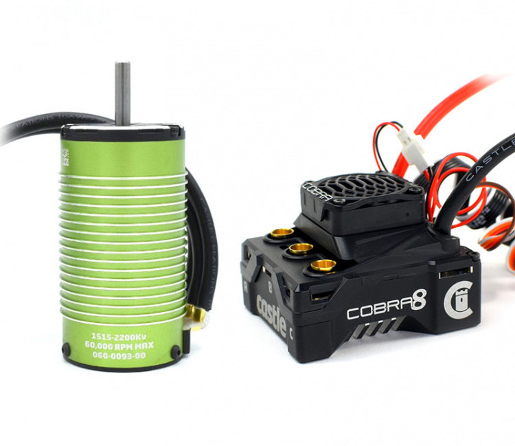 Castle Creations Cobra 8 2-6S ESC + 1515-2200kV Sensored Brushless Motor
