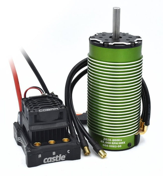 Castle Creations Cobra 6 2–8S 33,6V ESC + 2028-800kV Sensored Brushless Motor