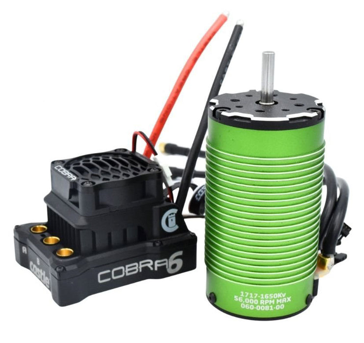 Castle Creations Cobra 6 Fahrtenregler + sensorloser bürstenloser 1717-1650KV-Motor