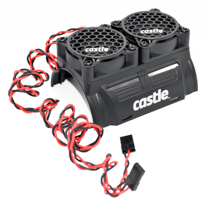Castle Creations 2028-Serie Doppel-Motorkühlgebläse mit 40 mm und Abdeckung