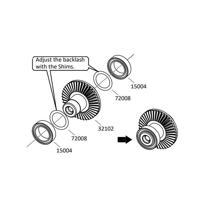 Cross RC 40T Axle Ring Gear for GC4, HC4, HC6 1/10