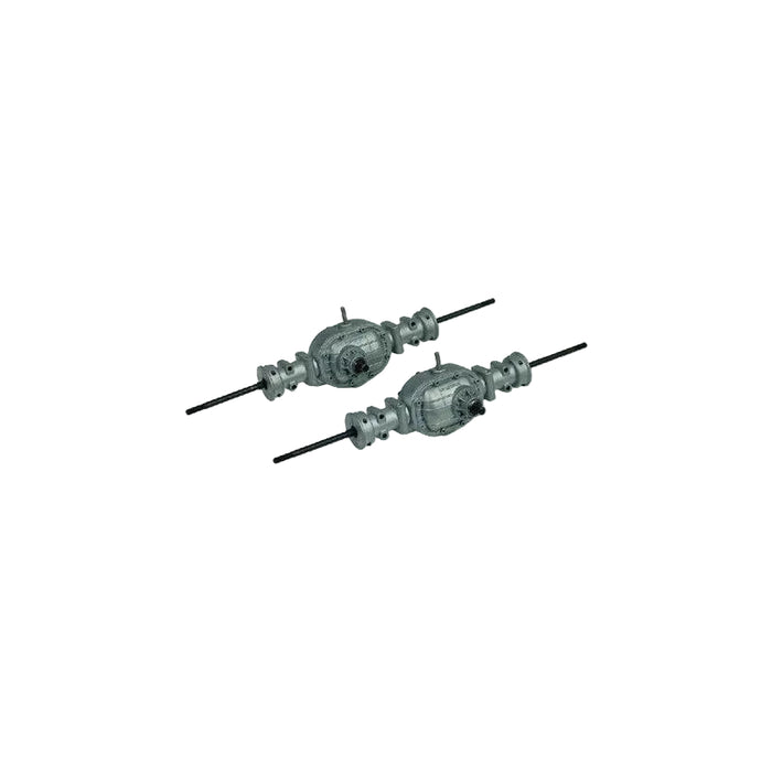 Cross RC Rear Axle Assembly Without Suspension for MC8, UC8 1/12 (Metaal)