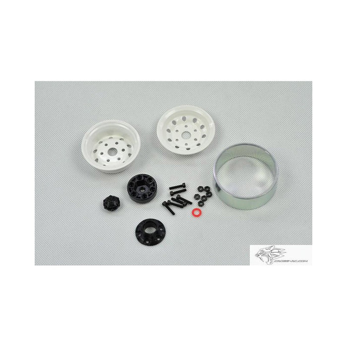 Cross RC 2PCS 1.9" Wheel Rims (White, Alu)
