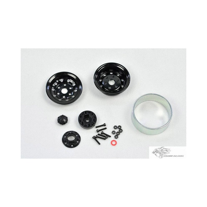 Cross RC 2PCS 1.9" Wheel Rims (Black, Alu)