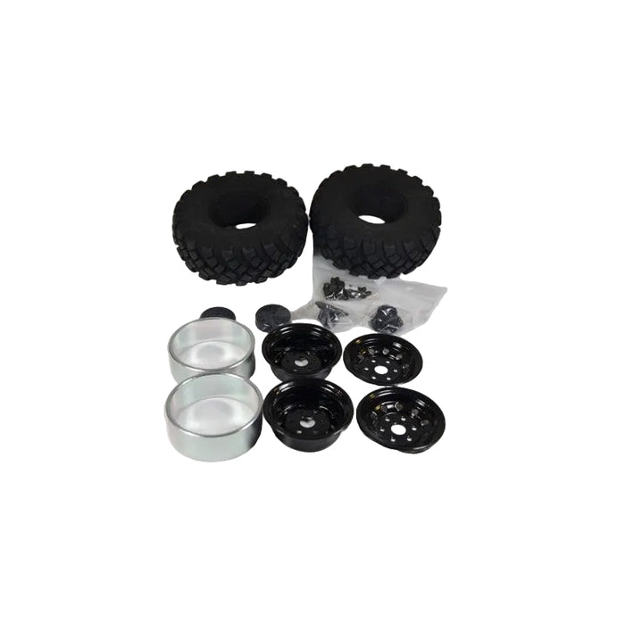 Cross RC 1.9" Complete Wheel Set for UC6, XC6 1/12 (Black)