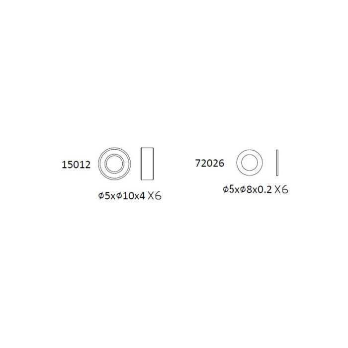Cross RC Transfer Case Bearings for AT4 1/10
