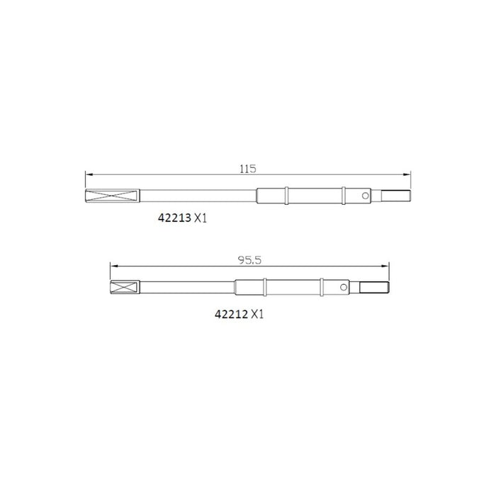 Cross RC Straight Axle Rear Axles for AT4, AT6 Etc 1/10