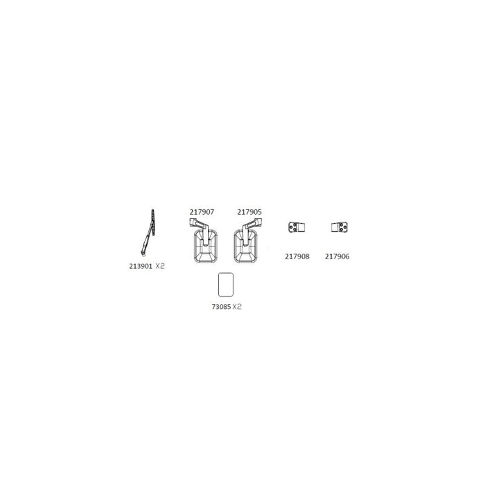 Cross RC Rearview Mirror, Wiper Kit for JT4 1/10