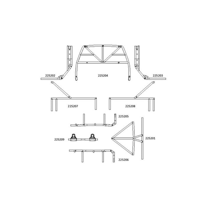 Cross RC Pipe Rack Kit for XT4 1/10
