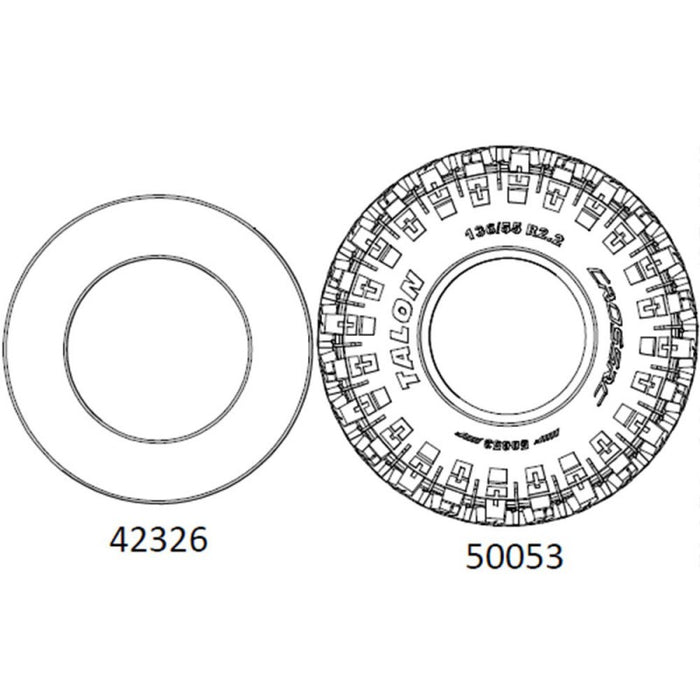 Cross RC 2.2" Cougar Crawler Tires w/Insert for EMO X 1/8