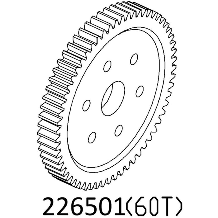 Cross RC Spur Gear 60T w/ Screws for EMO X 1/8