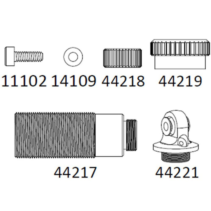 Cross RC Shock Absorber Cylinder Parts for EMO X 1/8 (Metaal)