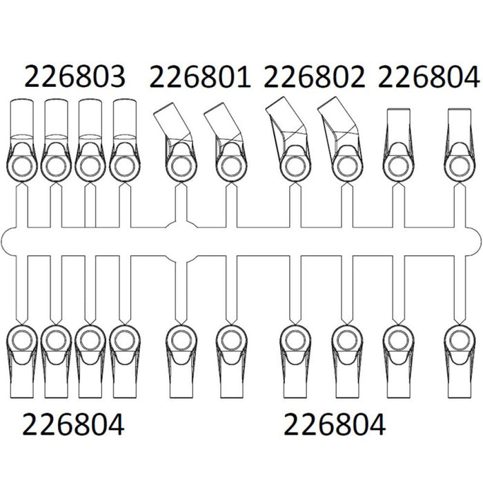Cross RC Rod Ends Set for EMO X 1/8