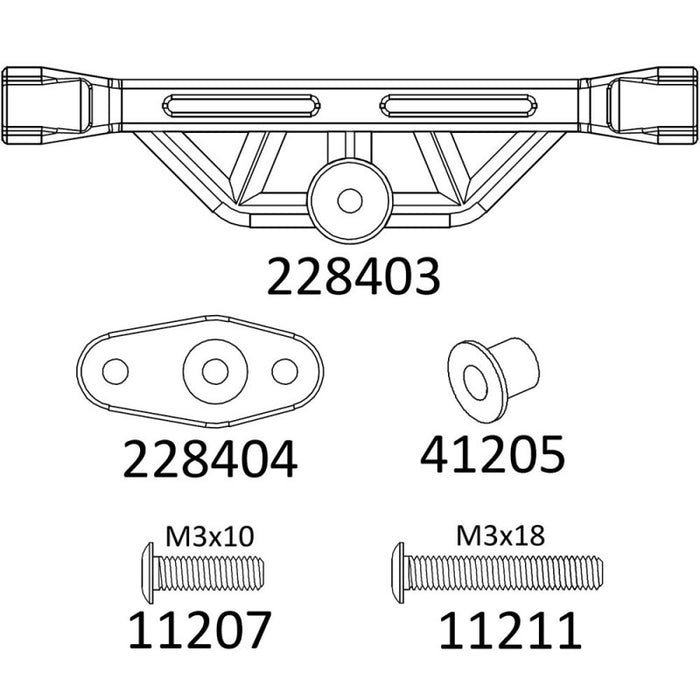Cross RC Rear Balance Link Bracket for EMO X 1/8