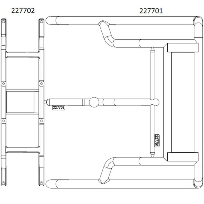 Cross RC Rear Bed Roll Bar Rack (Bag O) for EMO X 1/8