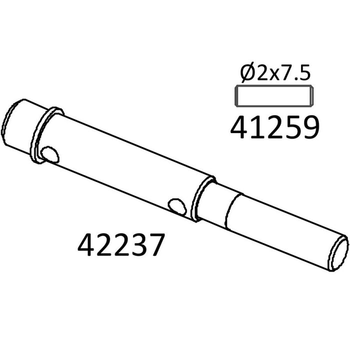 Cross RC Reduction Stub Axle Shaft (Portal Drive) for EMO X 1/8