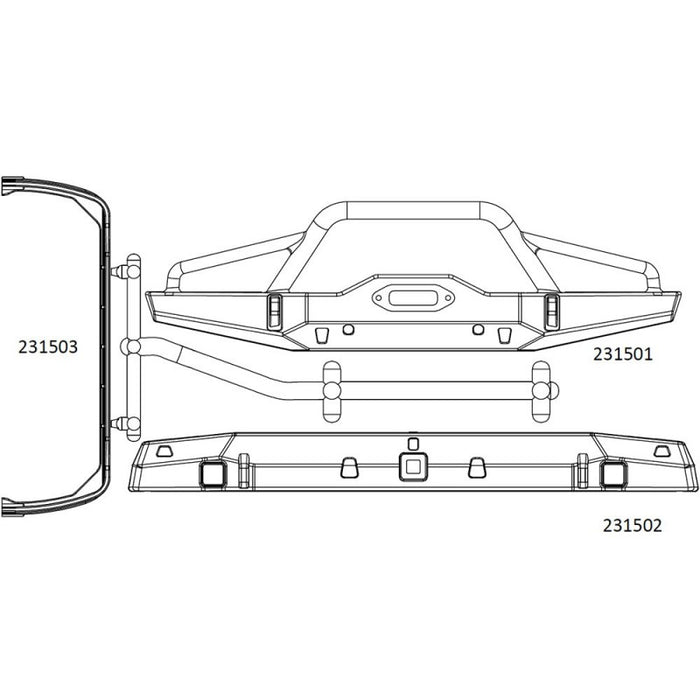 Cross RC Bumper Front & Rear for EMO X2 1/8