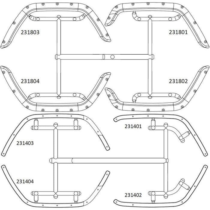 Cross RC Wheel Fender Arch w/ Fixing Block for EMO X2 1/8
