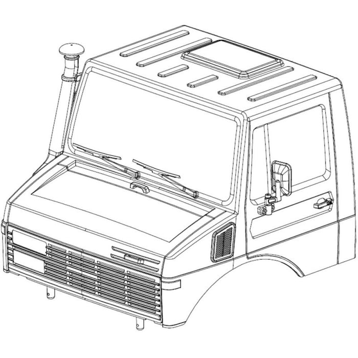 Cross RC Cab Set w/Parts & Accessories for NT4, NT6 1/10 (Clear)
