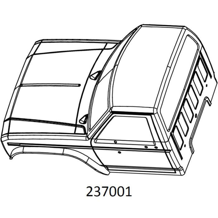Cross RC Cab Set w/Decals & Masking for EMO X3 1/8 (Clear)