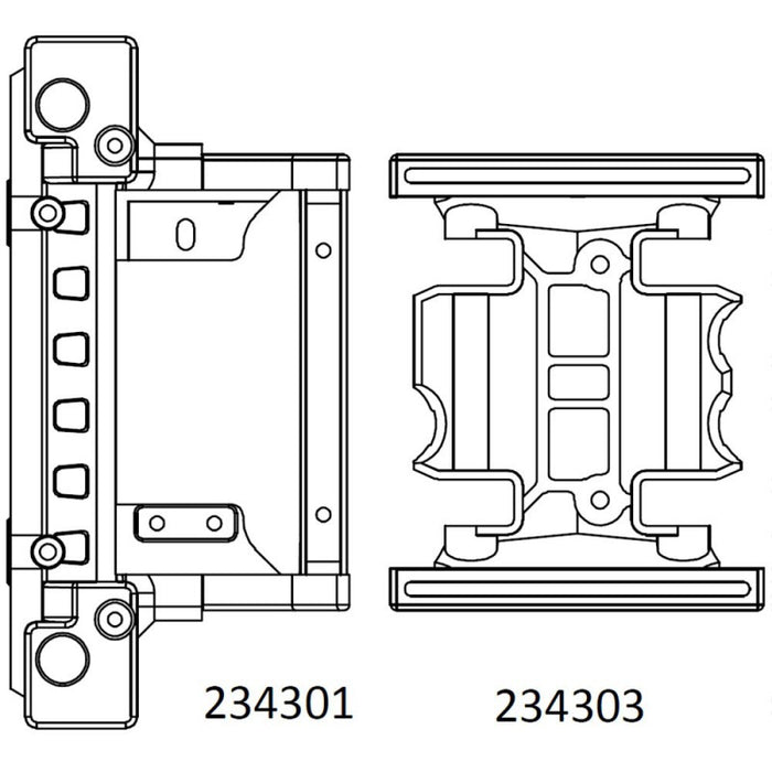 Cross RC Front Bumper & Center Gearbox Mounts for EMO-X3 1/8
