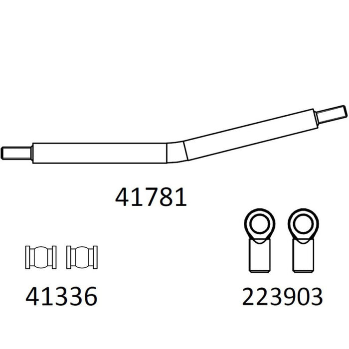 Cross RC Bent Rear Stabilizer Bar for EMO X3 1/8