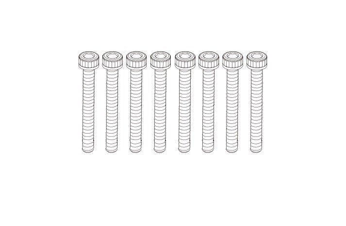 8PCS Vis à tête cylindrique M3*14 pour Absima CR4.4 1/10