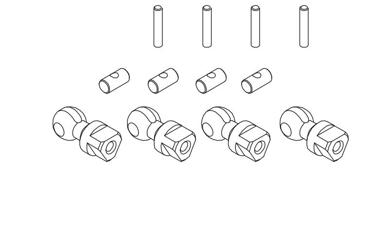 Ensemble de joint d'arbre de transmission central pour Absima CR4.4 1/10
