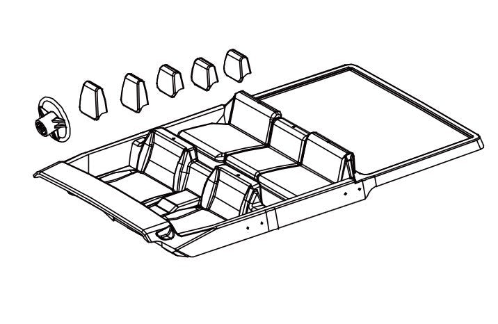 Cockpit Interior for Absima CR4.4 Patrol 1/10