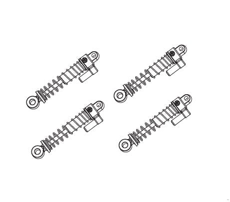 Komplettes Stoßdämpfer-Set für HobbyPlus CR24 1/24 (Zwart)