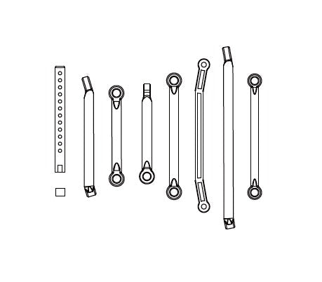 Complete Vehicle Links Set for HobbyPlus CR18P 2024 1/18