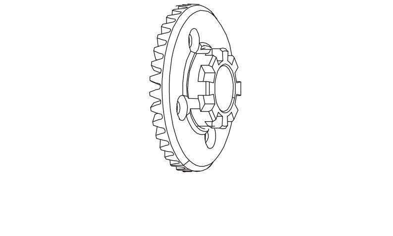 Crown Gear 34T for Absima CR4.4 1/10
