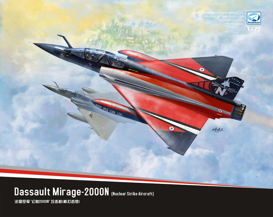 DM720021 Mirage-2000N Nuklearangriffsflugzeug der französischen Luftwaffe im Maßstab 1:72 (Kunststoff)