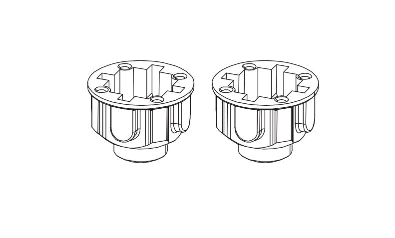 2 Stück Differentialdeckel für Absima CR4.4 1/10