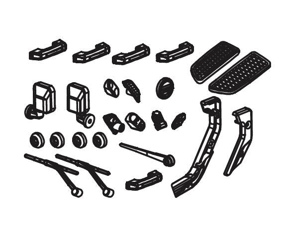 Door Accessories Set for Absima CR1.8 Yucatan 1/8