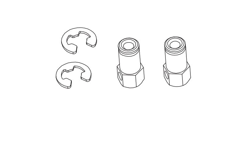 E-Clip & Pipe Set for Absima CR4.4 1/10