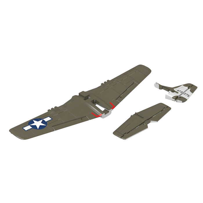 Volantex Hauptflügel und Leitwerk ohne Aufkleber für P51D Mustang 500mm