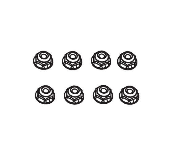 8PCS Flange Lock Nut M3 for Absima CR3.4eco 1/10
