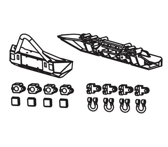 Front & Rear Bumper for Absima CR1.8 Yucatan 1/8
