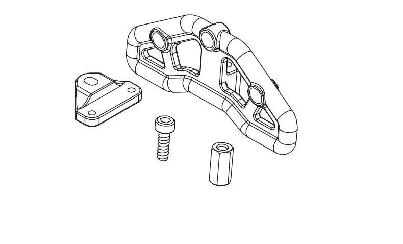 Support avant de carrosserie pour Absima CR4.4 1/10
